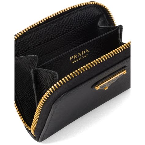 saffiano leather card holder Prada